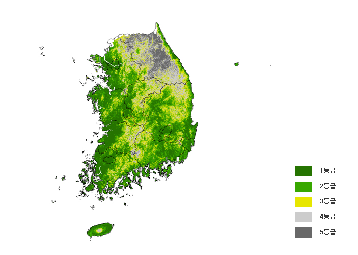 복숭아 재배 안전지대 전자지도 이미지