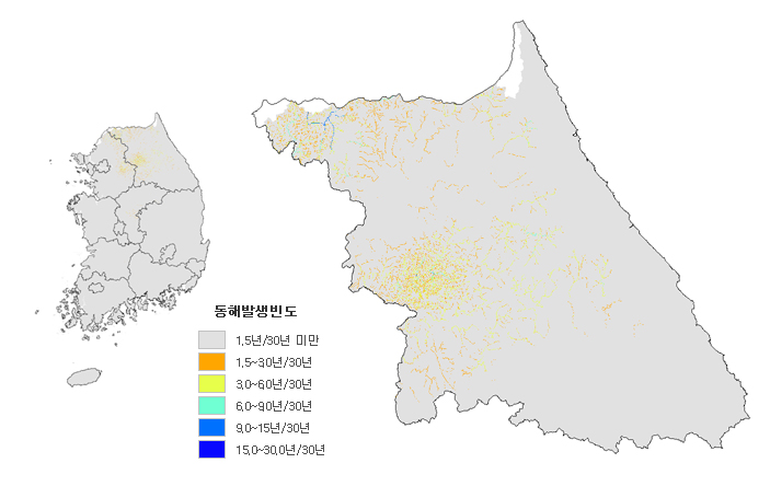 영하 29도 30년간 재현율(%) 이미지